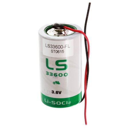SAFT LS33600_WIRE D Battery 3.6V 1700mAh Lithium replaces 61104501 6EW1 and more LS33600_WIRE